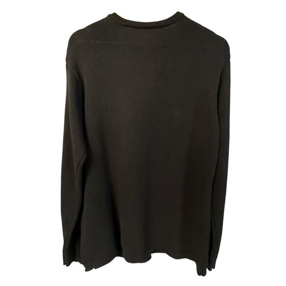 Holiday Editions Black Beaded Snowflake Cardigan Sweater Sz XL Stretch Christmas - Picture 2 of 7